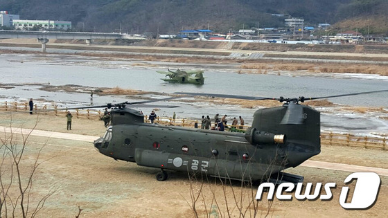 공군의 치누크 헬기 © News1 피재윤 기자