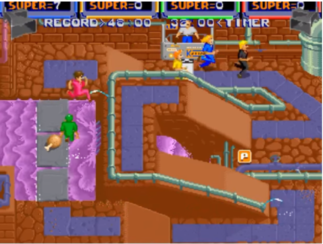 (일종의 레이싱 게임. 저 고기가 참 탐난다..)