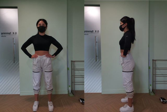 골반뼈의 움직임을 느끼며 운동을 수행한다. 피트니스위 제공