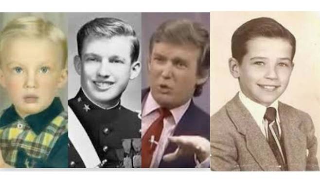 트럼프(좌)와 바이든(우)의 어린시절 사진