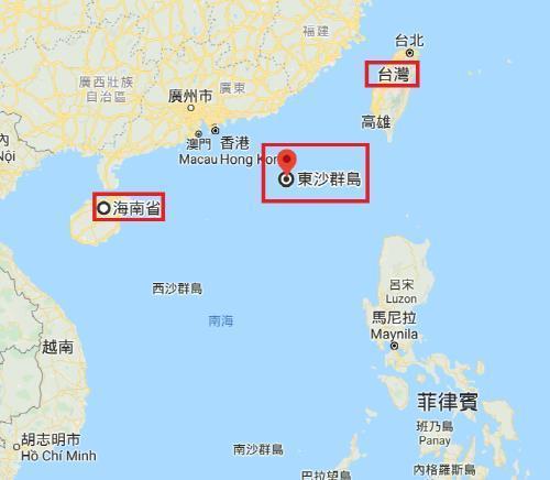 남중국해에 위치한 대만령 프라타스군도(둥사군도). 중국 하이난과 대만의 중간에 위치해 있고, 홍콩과도 가깝다. 연합뉴스