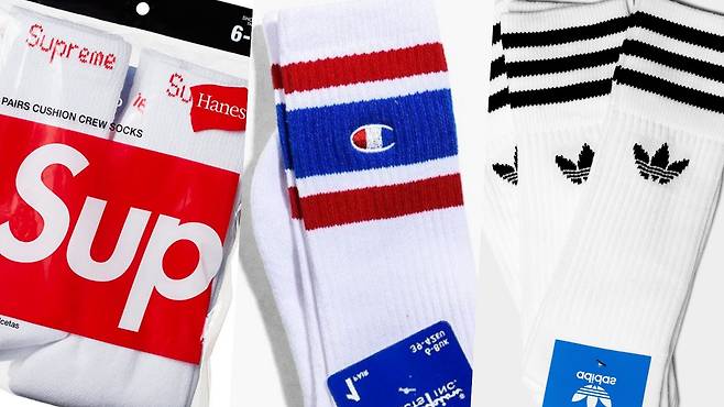 슈프림, 챔피온, 아디다스 스포츠 양말.