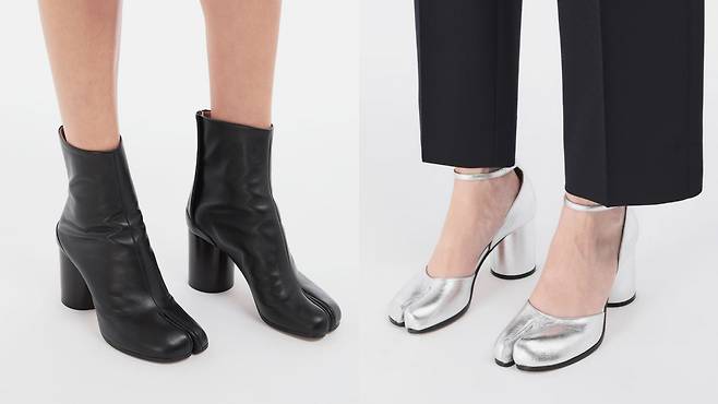 일본 나막신에서 영감을 받아 탄생한 벨기에 디자이너 브랜드 메종 마르지엘라의 타비 슈즈.