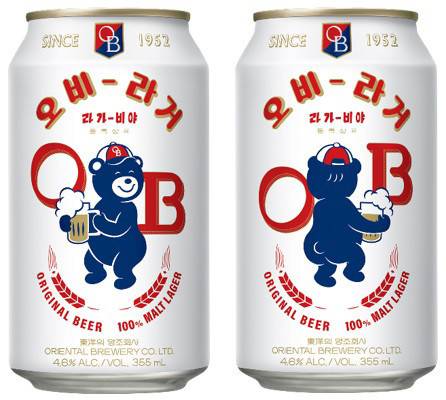 OB Lager featuring Lala Bear on its package (OB)