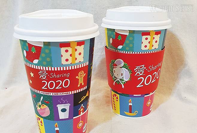 ‘아이 셰어링’ 캠페인 로고가 새겨진 편의점 커피잔.