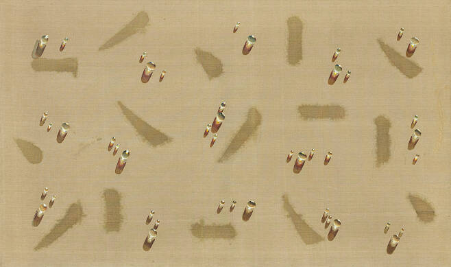 김창열, Recurrence, 1987, Oil on canvas, 195 × 330cm [사진제공=갤러리현대]