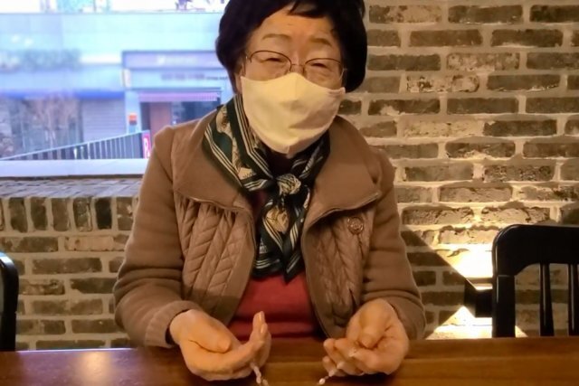 소감 밝히는 이용수 할머니. 정신대할머니와함께하는시민모임 유튜브 영상 캡처