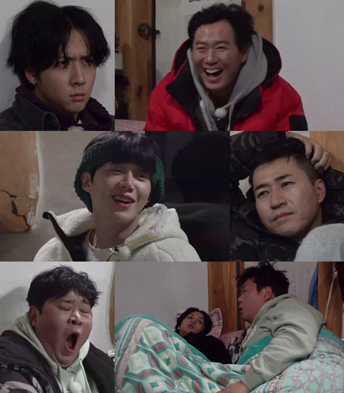 ‘1박 2일’ 라비가 잠에 들지 않기 위해 사투를 벌인다. 사진=KBS2 예능프로그램 ‘1박 2일 시즌4’