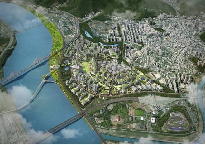 구리시 한강변 도시개발사업 조감도 /사진=요진산업개발
