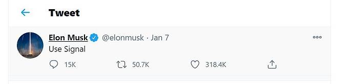 Elon Musk’s tweet on Thursday (@elonmusk)
