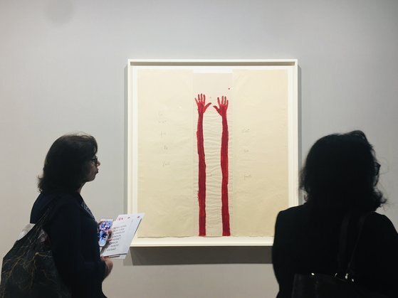2019년 홍콩 하우저앤워스 갤러리에서 열린 루이스 브루주아 전시. [사진 이은주]