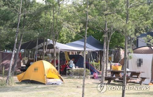문암생태공원 캠핑장 [연합뉴스 자료사진]
