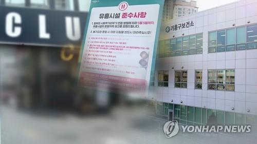 유흥시설 코로나 집단감염 보건소 검사 (CG) [연합뉴스TV 제공]