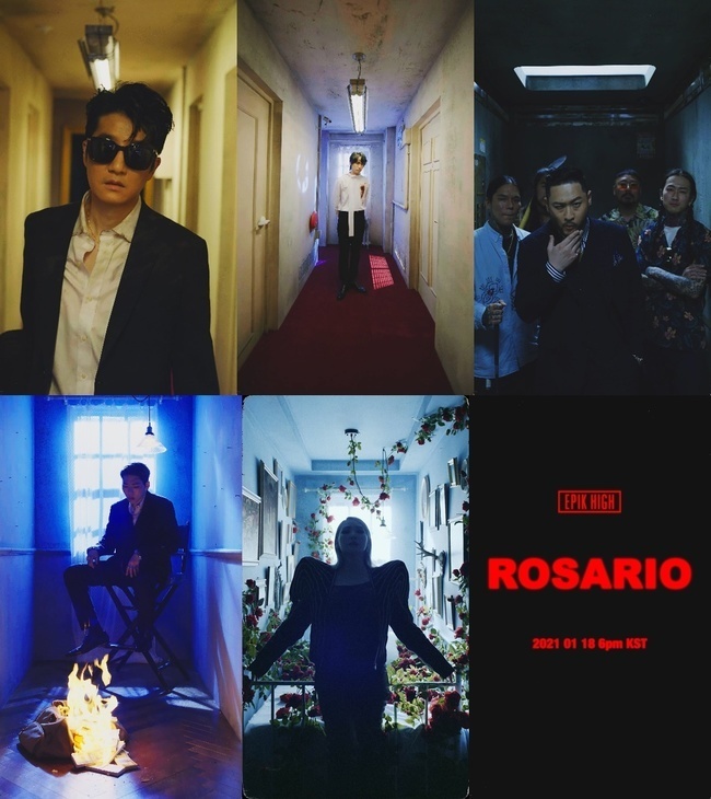Epik High (EPIK HIGH) has released ROSARIO Mubi Teaser.Epik High (Tablo, Mitsura, DJ Tukutz) posted a video of the music video Teaser of the first album Epik High Is Here (Epik High Is Hear) of the regular 10th album, ROSARIO (Rosario) (ft. CL, ZICO) on the official YouTube account on the afternoon of January 13.ROSARIO Mubi Teaser presented the impression of noir movies from the appearance of Epik High, CL, and Zico in the video to background music.Starting with DJ Tukutz, who appears barefoot in a black suit, Tablo in blood on his chest, Mitsura, who is giving off a rough charisma, Zico, who is sitting in a chair and thinking, and CL, which emits overwhelming force in the background of flowers, are wondering what they will show through the ROSARIO music video.Epik High, which is about to release its first album Epik High Is Here, is making preparations for a comeback by dropping ROSARIO and Im Talking About My Talk (BASED ON A TRUE STORY) as the Double Jeopardy title song.In addition to the Double Jeopardy title songs, this album also includes: LESSON ZERO (Lesson Zero), Ft. B.I., LEICA (Lica) (Ft. Kim Sawol), political defense (Ft. Woo Won-jae, Nuxal, Chang Mo), TRUE CRIME (True Crime) (Ft. Miso) 10 tracks were included, including SOCIAL DISTANCE 16 (Social Distant 16), END OF THE WORLD (End of the World) (ft. GSoul), and WISH YOU WERE (Wish You War).