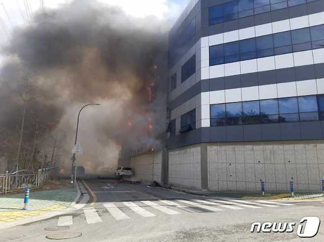 화재현장.(부산경찰청 제공) © 뉴스1