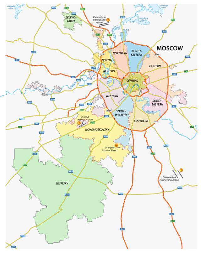 러시아 모스크바 지도 ©게티이미지뱅크