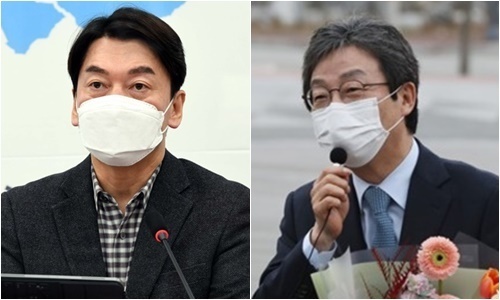 안철수 국민의당 대표(왼쪽)와 유승민 전 국민의힘 의원. 연합뉴스
