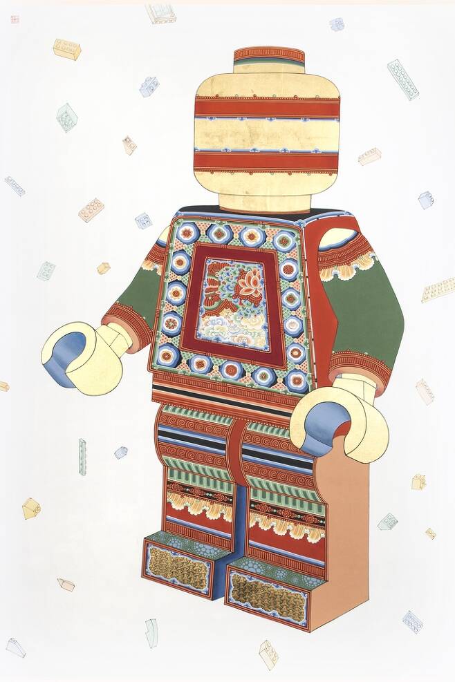황두현 'Dharma Figure 1', 면에 채색, 2019 [무우수갤러리 제공. 재판매 및 DB 금지]