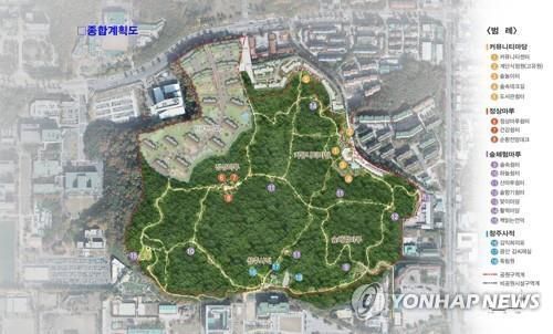 대전 매봉공원 개발 계획도 /연합뉴스
