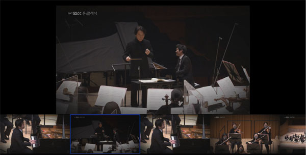 피아니스트 임동혁과 코리안심포니오케스트라가 5G 기술을 활용한 연주 영상을 제작하는 장면. [사진 제공 = 코리안심포니]