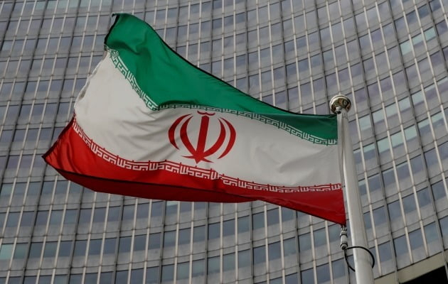 오스트리아 빈 국제원자력기구(IAEA) 본부 앞에 게양된 이란 국기