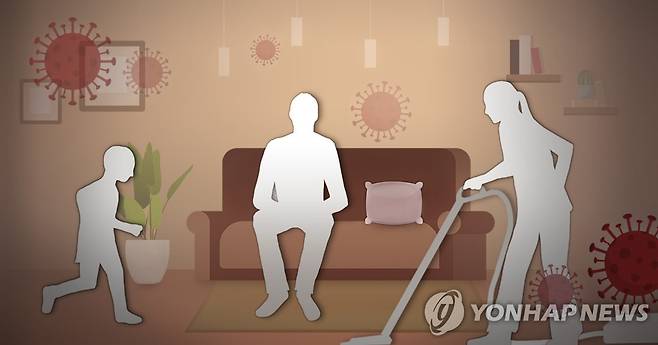 코로나19 가족 간 감염 (PG) [홍소영 제작] 일러스트