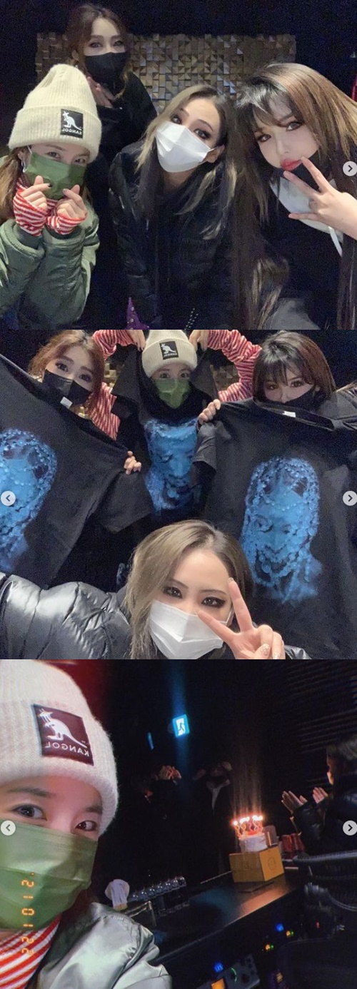 2NE1(투애니원) 산다라박이 완전체샷을 공개했다. 사진=산다라박 인스타그램