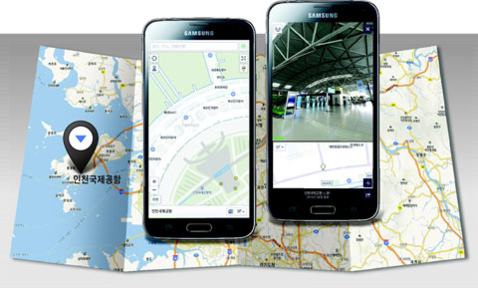 네이버 지도 앱이 제공하는 인천공항 위치와 내부 모습./그래픽=송윤혜 기자·네이버 제공