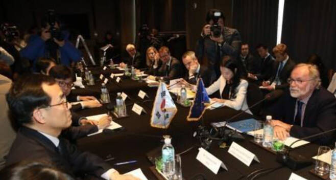 지난 2019년 1월 서울에서 열린 한-EU 무역 분쟁 절차 정부간 협의