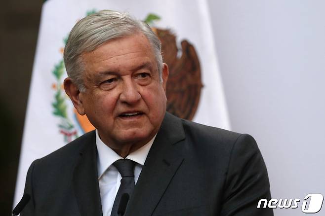 안드레스 마누엘 로페스 오브라도르 멕시코 대통령의 모습.  © 로이터=뉴스1