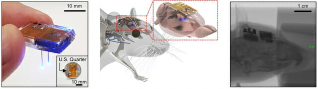 정재웅 KAIST 연구팀이 개발한 뇌 이식용 무선 디바이스 이미지.