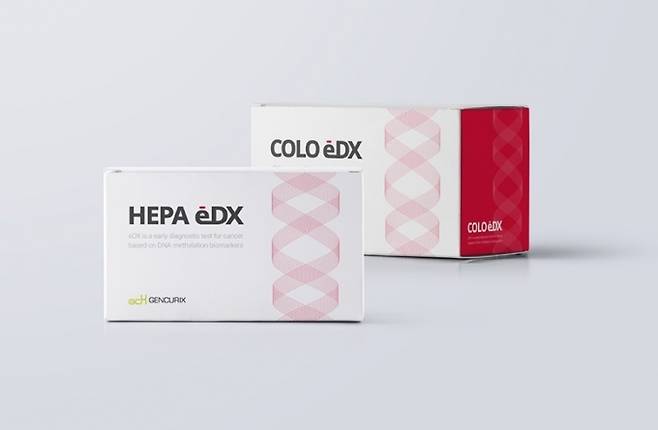 젠큐릭스의 조기진단 키트인 HEPA eDX(간암), COLO eDX(대장암) 제품 [사진=젠큐릭스]
