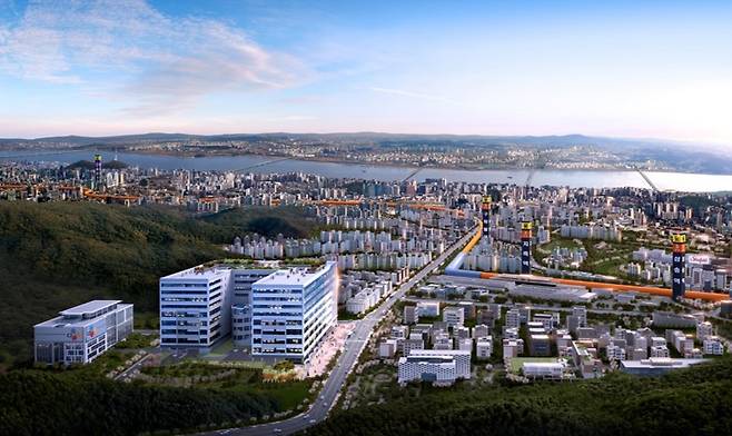 한강 듀클래스 고양 삼송 항공조감도