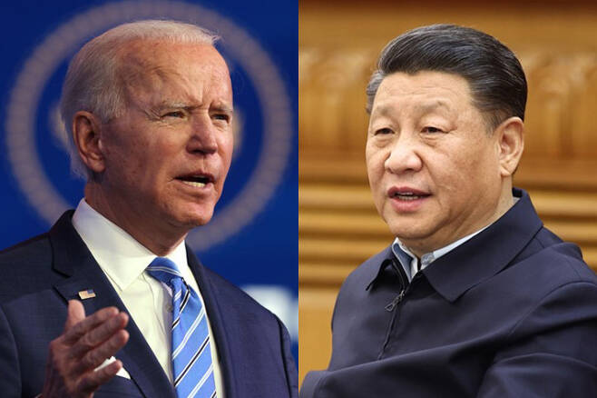 조 바이든 미국 대통령과 시진핑 중국 국가주석. 연합뉴스