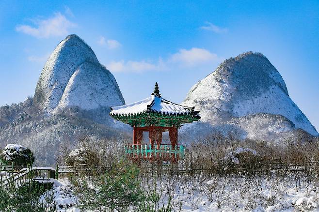 전북 진안 마이산도립공원 설경. 전라북도 제공
