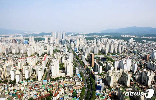 대구 수성구 아파트 밀집지역.(대구시 제공)© 뉴스1