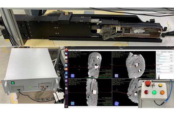 MRI 영상유도 자동화유방생검 로봇 시스템, 출처: 큐어인
