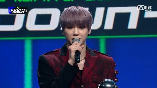 강다니엘이 Mnet '엠카운트다운'에서 1위를 차지했다. 방송 캡처