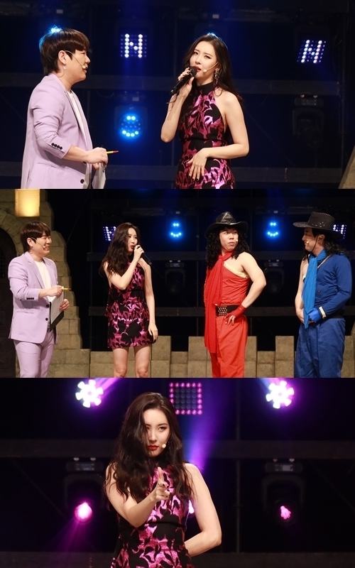 Singer Sunmi shows off her reverse fun sense on tvN Comedy Big League (hereinafter referred to as Kobic).On March 7, Kobic, Sunmi will shoot Cychorus support and breathe with Emperor and Yang Se-chan.Sunmi is the back door of the hit song Gashina and the new song T tail with colorful performances, making the scene shake, while shooting the navel of the audience with an unexpected gag.Emperor, Yang Se-chan, brought the excitement to its peak by handing over unconventional choreography to Sunmi, who holds the stage.Sunmi, Empire and Yang Se-chan are curious about how the limited express chemistry will affect the Cychorus corner this week.Meanwhile, Kobic, which entered the 10th round of the first quarter of 2021, will double the score rule from this week.As it is a double-point round that can be reversed, each corner plans to play the game with a hidden weapon.In the 2021 Super Car Couple, which is firmly in the lead position, Lee Eun-hyung, Kang Jae-joon, Hong Yoon-hwa, Kim Min-ki, Lee Eun-ji and Explained Keuns couple are raising expectations.In 1%, which is closely pursued by just two points, Jang Do-yeon and Min Chan-ki will present the love story of the Simkung-inducing alumni association.Lee Guk-joo and This level in the Dynamic Head corner continue their talk on the theme of Memories of Breaking Sense.The dance battles of the two people who tore the stage are also expected to add to the excitement. In addition, the Love License Test Center also foresaw fresh laughter, raising interest in the results of the 10-round showdown.