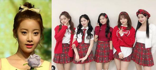 (왼쪽부터) 이현주, 에이프릴 멤버들. (사진=스타인, 에이프릴 인스타그램)