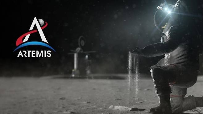 '아르테미스' 프로젝트 상상도.  NASA는 아르테미스 프로젝트의 달 착륙선 개발 사업자로 스페이스X를 선정했다. NASA 제공