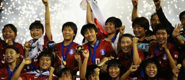 FIFA U-17 월드컵 우승 당시 장슬기(가장 왼쪽 위). ⓒFIFA