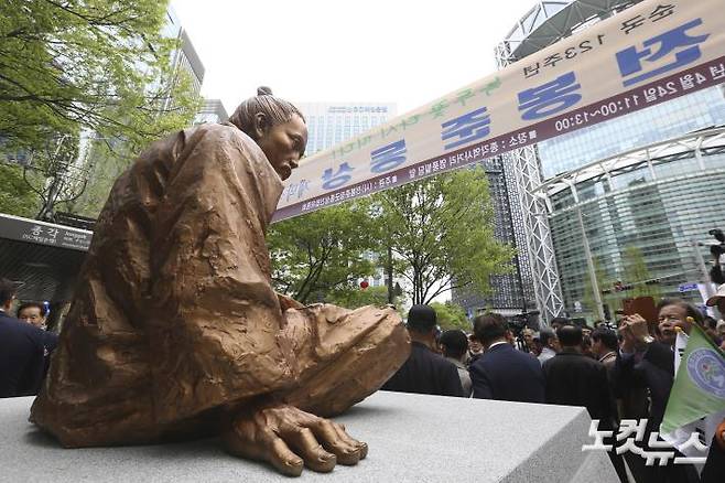 서울 종로구 전옥서 터에 자리한 전봉준 동상. 황진환 기자