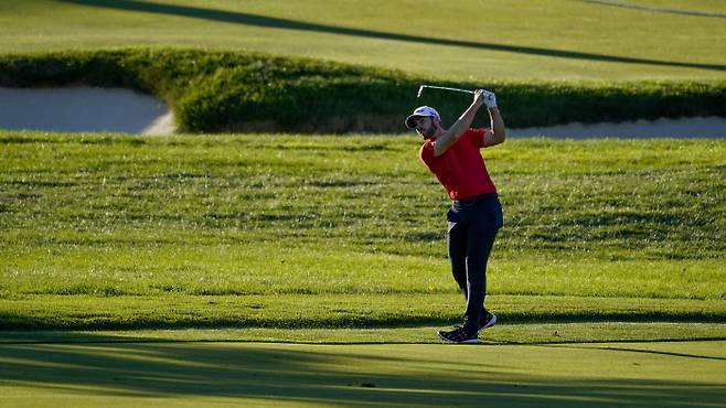 ‘2019 클래스’의 일원으로 PGA 투어의 대표적인 젊은 피인 매튜 울프가 극심한 성장통을 앓고 있다. 사진은 지난해 US오픈 때 경기하는 모습. AP|연합뉴스