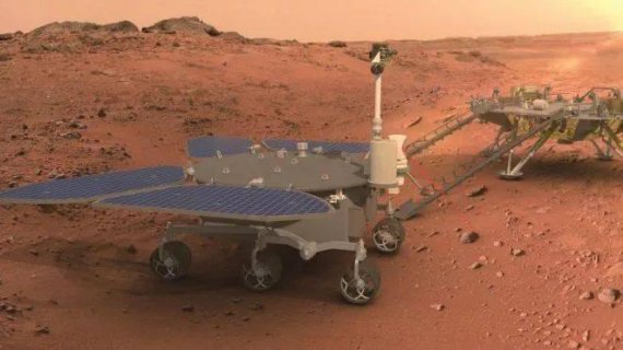 중국의 화성탐사선인 톈원 1호에 탑재돼 있는 화성 탐사차량(rover) ’주룽‘호. 사진=뉴시스
