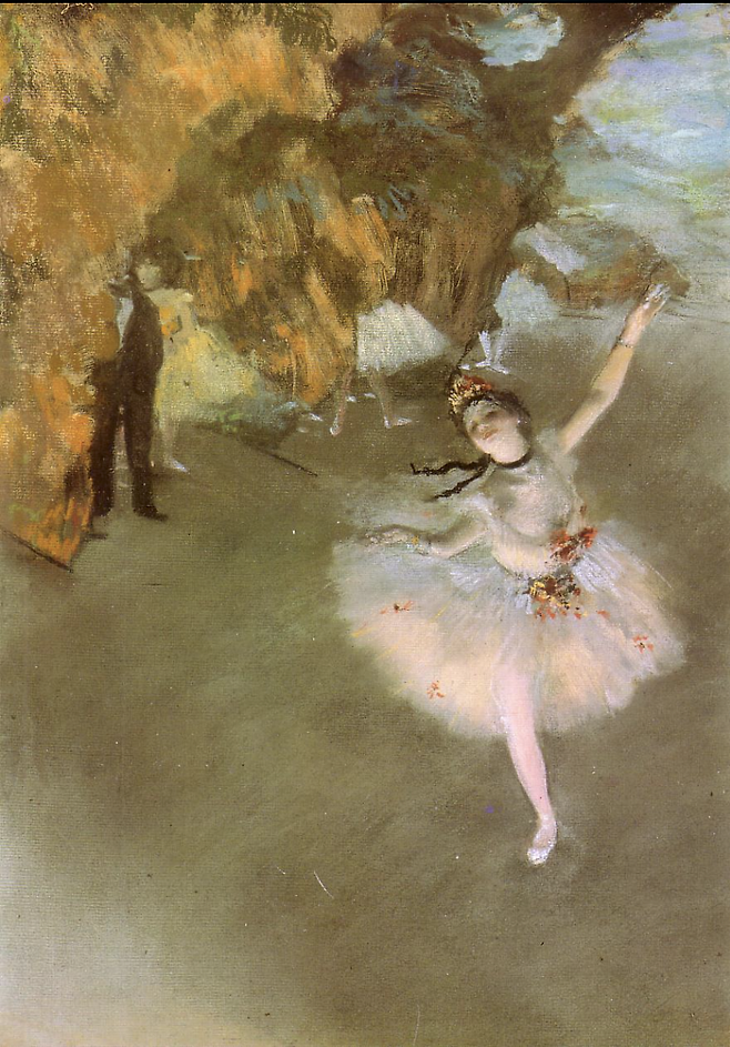 출처: <발레 Ballet> / 58.4x42cm /Pastel on monotype /1876 BY 에드가 드가, 오르세 미술관