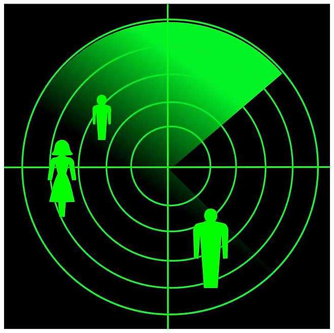 출처: People radar vector clipart. Graphic by Raker Tooth