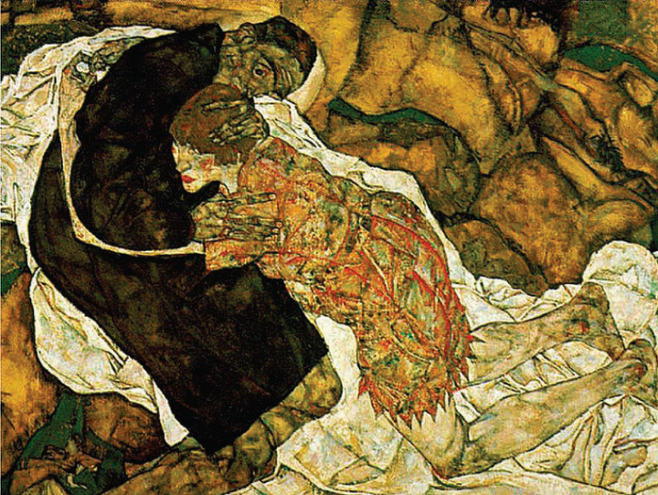 출처: Egon Schiele, Tod und Mädchen, 1915.