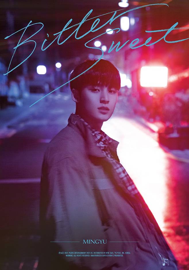 Group Seventeen member Min Kyu released a character poster.At 0:00 on the 23rd, Pledis Entertainment, a subsidiary company, released Mingyus character poster with the phrase Can you face each other who looked at the same place through the official SNS channel of Seventeen, and released on the 28th, Wonwoo, Mingyus Digital data Single Bittersweet (Feat).Lee Hi) has further boosted expectationsDigital data Single Bittersweet is a unit song by Seventeen hip-hop team Wonwoo and Min Kyu. In the motion poster, some of the fascinating guitar riffs and Wonwoos appealing vocals are released, leading to a hot response and raising expectations for a fantastic harmony with Min Kyu.Moreover, Wonwoo and Min Kyu showed versatile aspects through various activities, so these universal combinations are attracting attention as to what new charms they will offer with this digital data single Bittersweet.In addition, Digital data Single Bittersweet is attracting worldwide attention as it is a song that announces the start of the Power of Love project to be released in 2021 by Seventeen. At the same time, interest in Seventeen returning to the mini 8th album Your choice is on its peak.On the other hand, Seventeen Wonwoo and Min Kyu will be on the digital data single Bittersweet (Feat) through various music sites at 6 pm on the 28th.Lee Hi) , and Seventeen will release the mini 8th album Your Choice at 6 pm on June 18th.