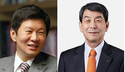 출처: 정몽규 HDC그룹 회장(왼쪽), 이동걸 산업은행 회장(오른쪽)./사진=홈페이지